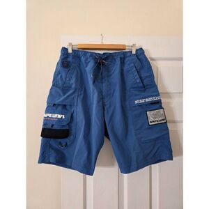 A BATHING APE WOVEN SHORTS Pants Blue L